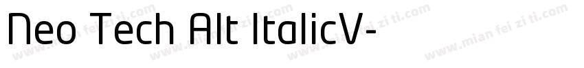 Neo Tech Alt ItalicV字体转换